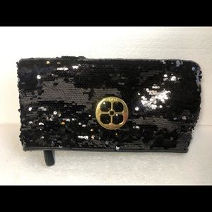 NWOT IMAN Global Chic evening Sequin Clutch purse